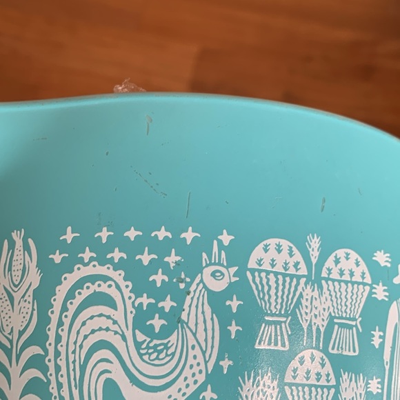Pyrex 475 Vintage Amish Butterprint Turquoise Casserole, decorative - Picture 9 of 11